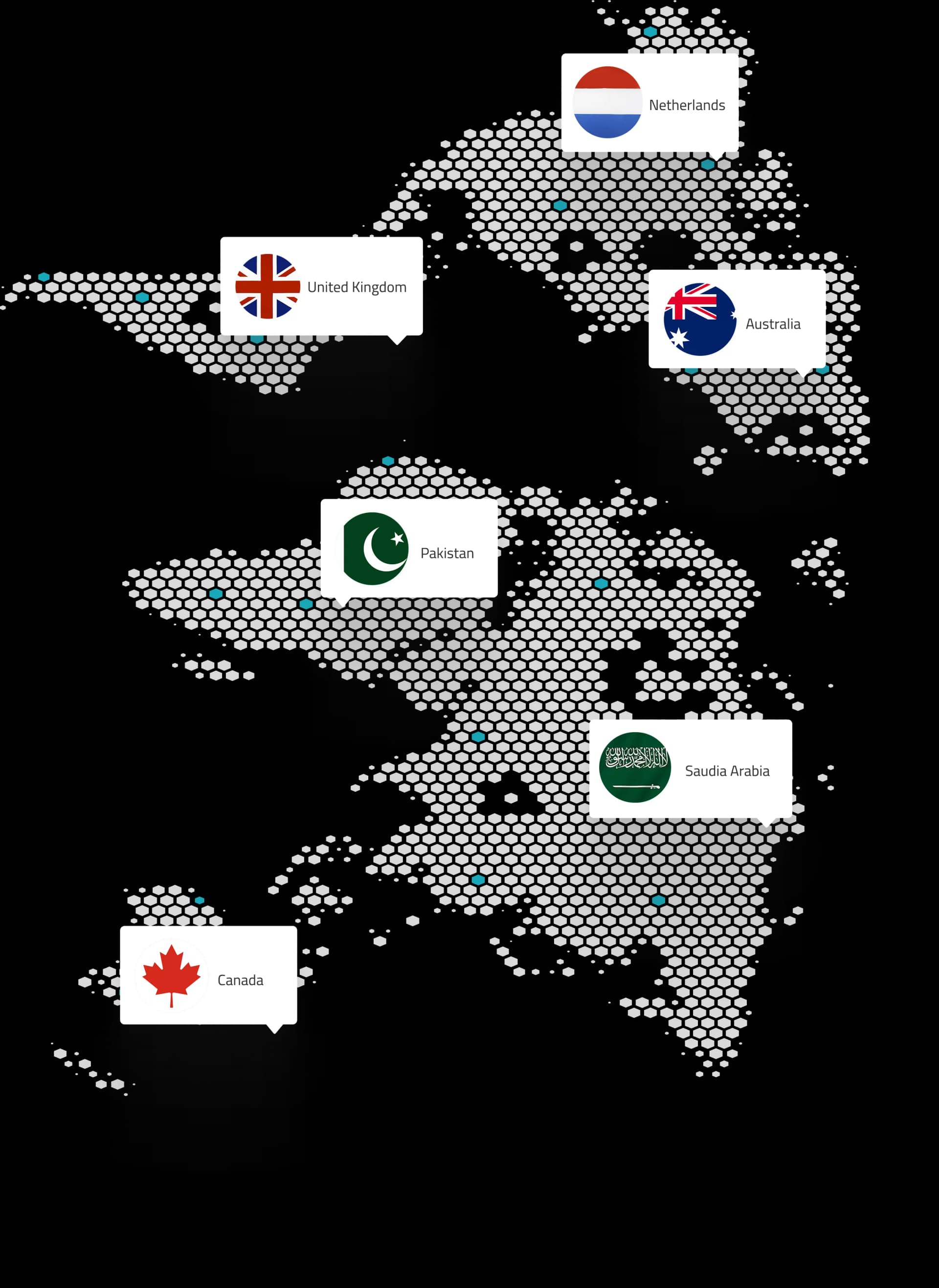 World map with student locations